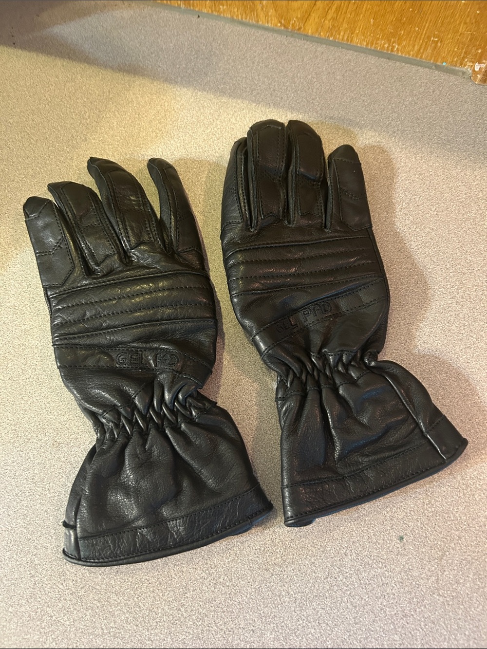 Black Leather Winter Gloves